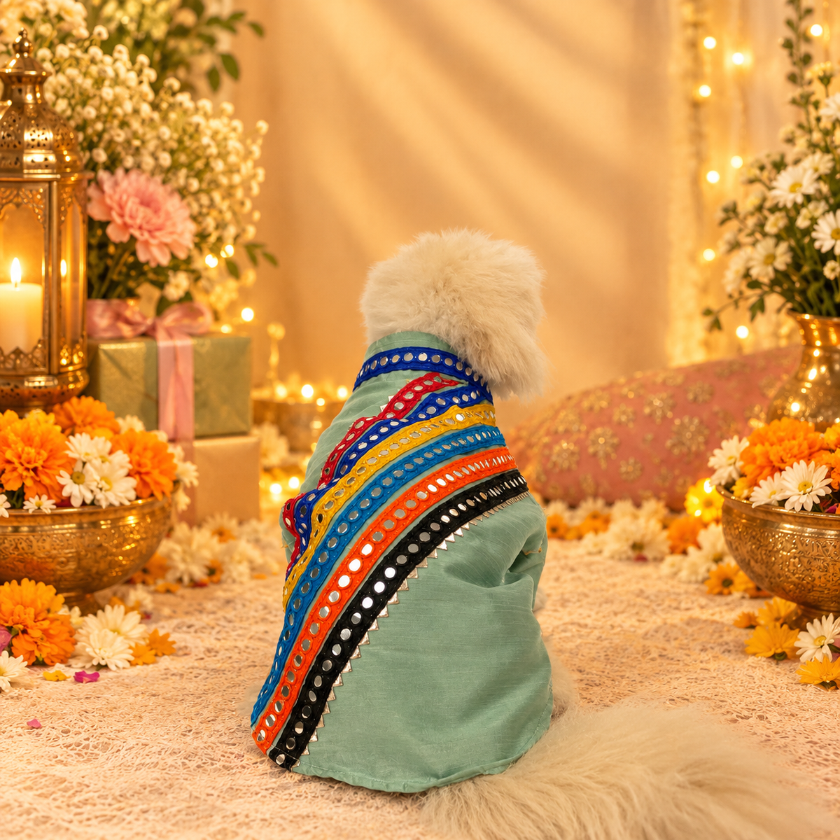 Elegant Festive Green Dog Kurta
