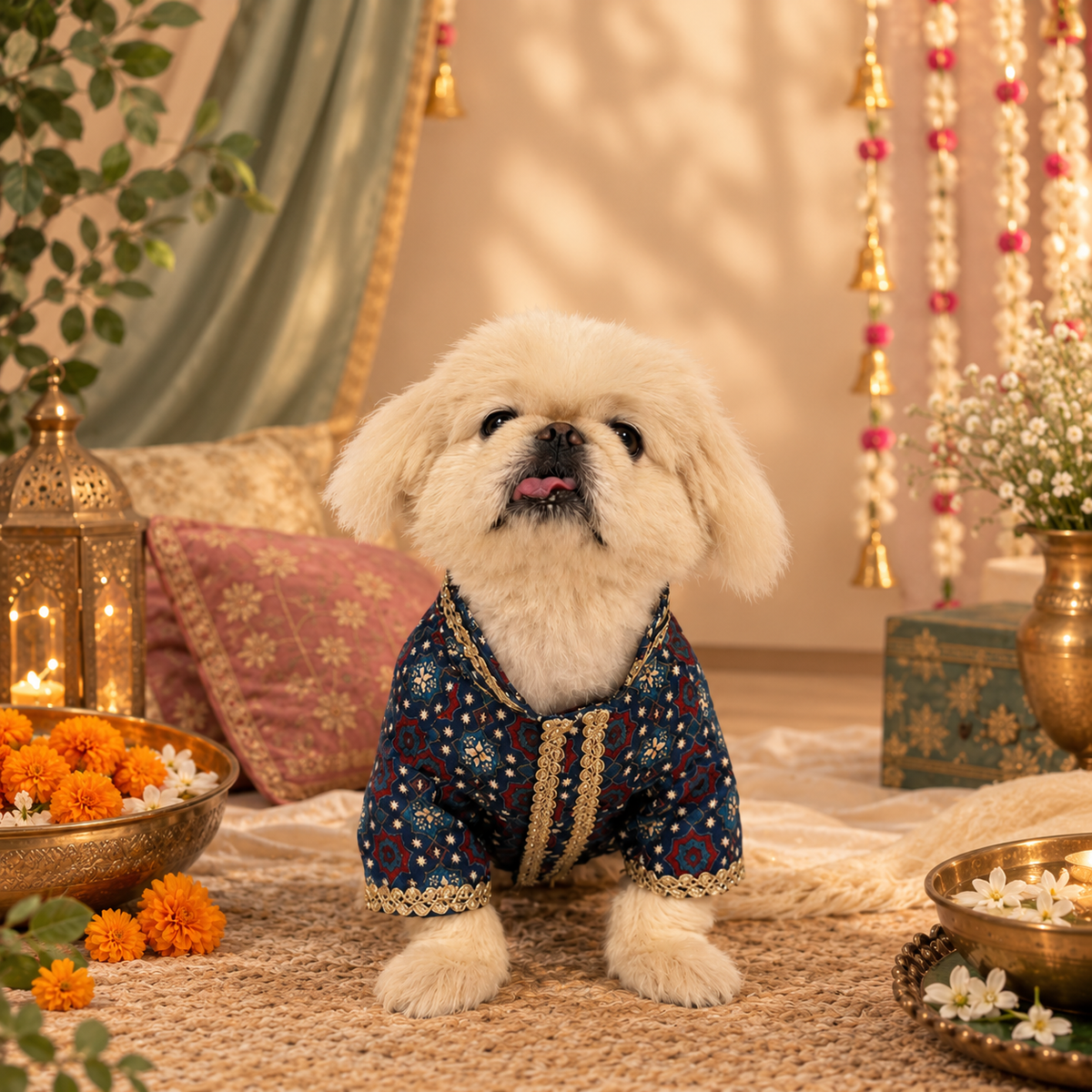 Royal Cotton Linen Dog Kurta