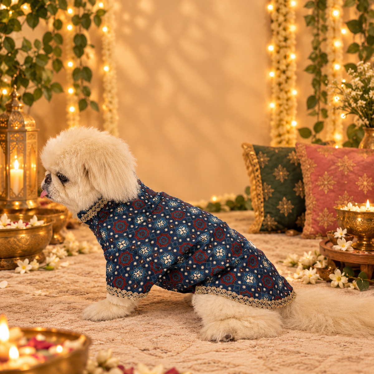 Royal Cotton Linen Dog Kurta