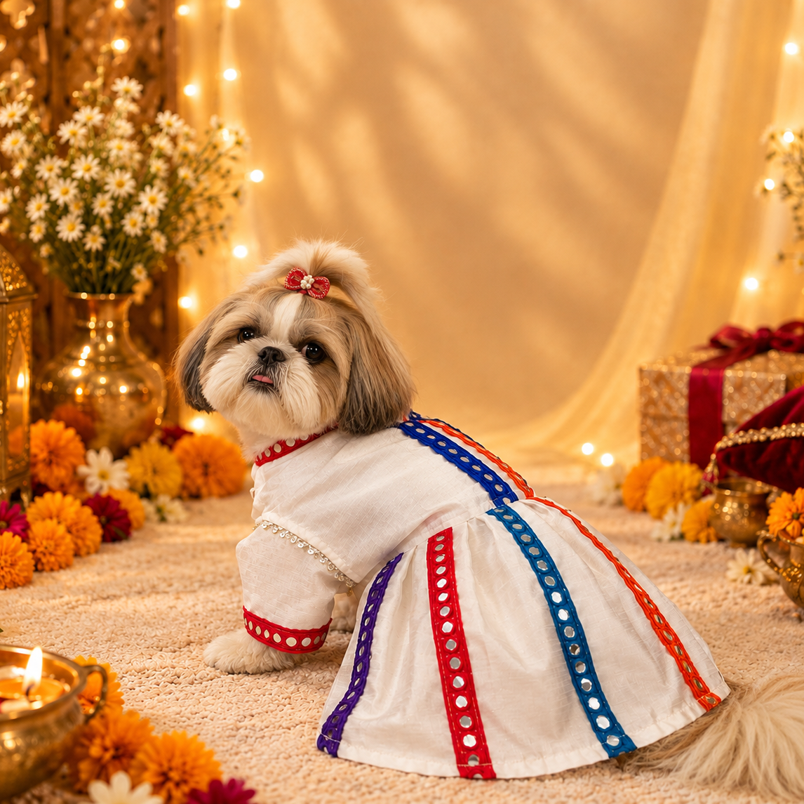 White Traditional Navratri Dress